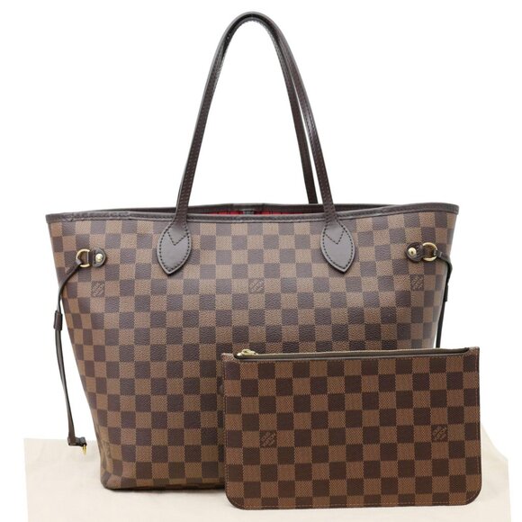 Louis Vuitton Neverfull MM Damier Ebene Tote Bag Brown - Picture 3 of 11